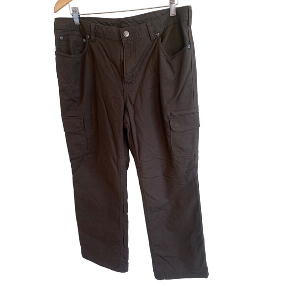 Duluth Flex Fire Hose Relaxed Leg Cargo Pants Women's 14 x31 Brown - Picture 3 of 15
